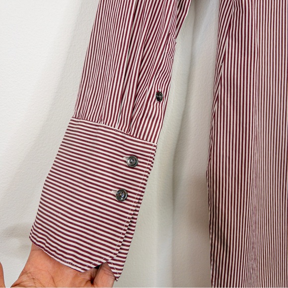 J. Crew Endless Burgundy Stripe Button Shirt - Picture 7 of 12